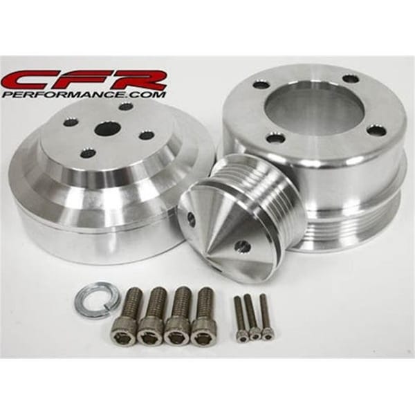 Cfr Performance CFR HZ-02010-G 1979-93 Ford Mustang 5.0 Billet Aluminum Serpentine Pulley Set - Gold HZ-02010-M - main